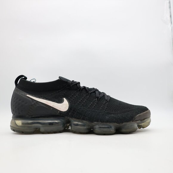 Nike Air Vapormax Flyknit 2 Mens Size 13 Black Running Shoes Mesh 942842-001 - Picture 1 of 9